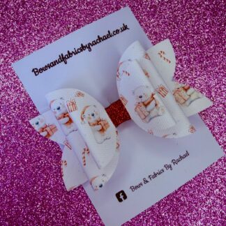 Christmas Bears 001 Hair Bow