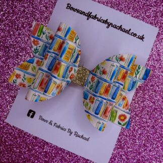 Floral Bookcase 001 Hair Bow