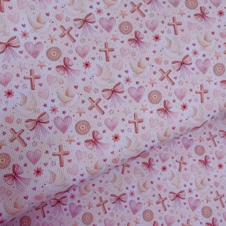 Bowtiful Cross 001 Canvas Fabric Sheet