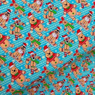 Pooh Christmas 003 Canvas Fabric Sheet