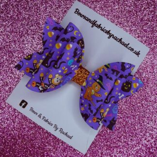 Rainbow Bears Halloween 002 Hair Bow