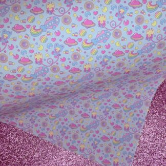 Cute Space 001 Canvas Fabric Sheet