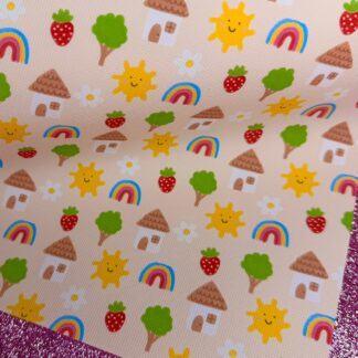 Sunshine Days 001 Canvas Fabric Sheet
