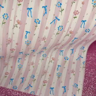 Floral Bows 005 Canvas Fabric Sheet