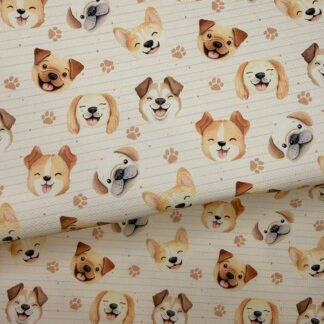 Pups 001 Canvas Fabric Sheet