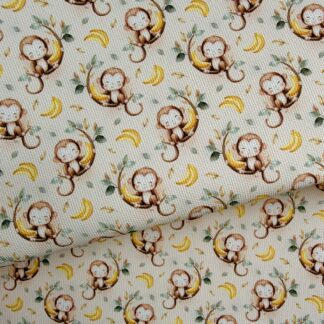 Monkey 002 Canvas Fabric Sheet