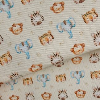 Jungle Friends 002 Canvas Fabric Sheet