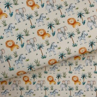 Jungle Friends 001 Canvas Fabric Sheet