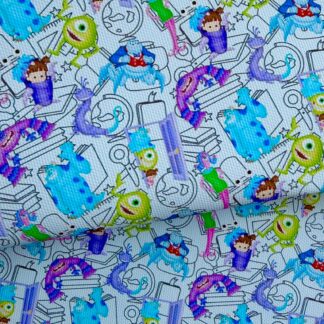 Monsters 003 Canvas Fabric Sheet