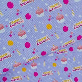 Birthday 002 Canvas Fabric Sheet