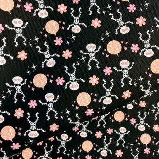 Groovy Skeletons 001 Canvas Fabric Sheet