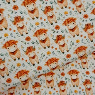 Highland Cows 001 Canvas Fabric Sheet