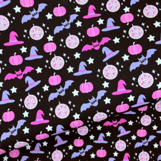 Halloween Disco 001 Canvas Fabric Sheet