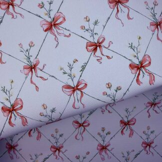 Floral Bows 006 Canvas Fabric Sheet