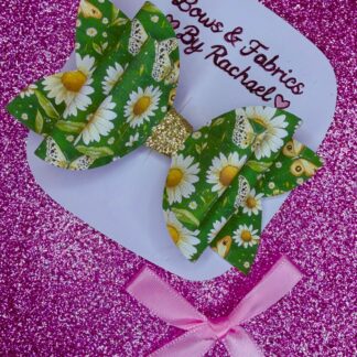 Daisies & Butterflies 001 Hair Bow