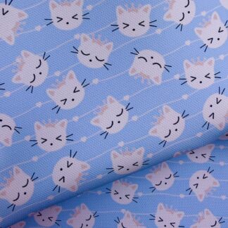 Cute Cats 001 Canvas Fabric Sheet