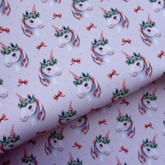 Christmas Unicorn 001 Canvas Fabric Sheet