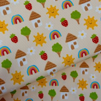 Sunshine Days 001 Canvas Fabric Sheet