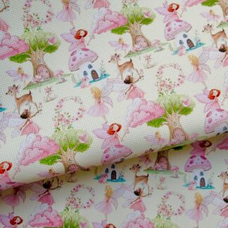 Fairy Garden 001 Canvas Fabric Sheet