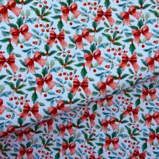 Christmas Bows 001 Canvas Fabric Sheet