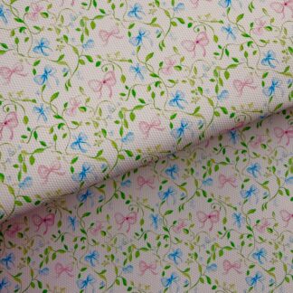 Floral Bows 007 Canvas Fabric Sheet