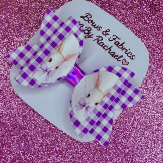 Purple Bunny 001 Hair Bow