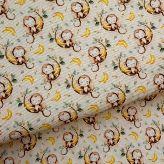 Monkey 002 Canvas Fabric Sheet