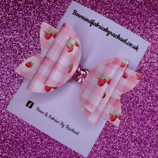 Strawberry Bow 007 Hair Bow