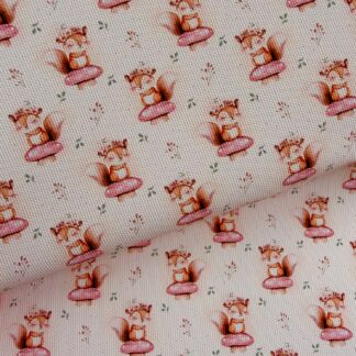 Squirrel 001 Canvas Fabric Sheet