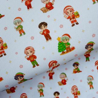 K Pop Christmas 004 Canvas Fabric Sheet