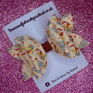 Pooh Christmas 002 Hair Bow