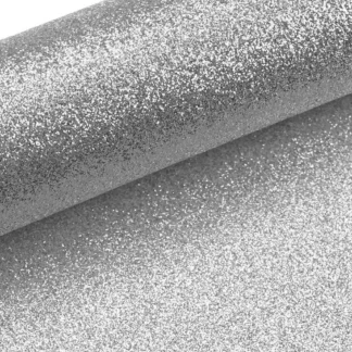 Silver Fine Glitter Fabric Sheet