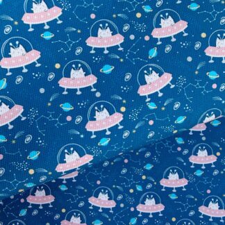Kitty Space 001 Canvas Fabric Sheet