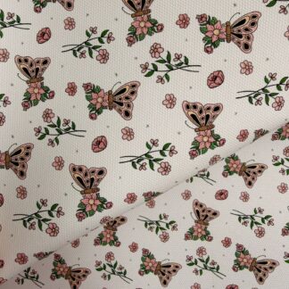 Butterflies & Flowers 005 Canvas Fabric Sheet