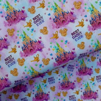 Disney Best Dad 001 Canvas Fabric Sheet