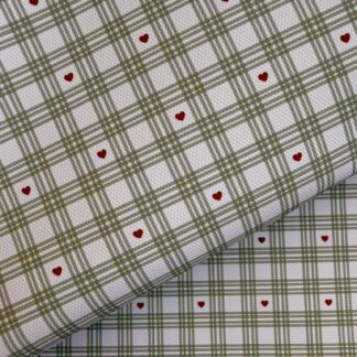 Heart Gingham 003 Canvas Fabric Sheet
