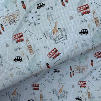 London 001 Canvas Fabric Sheet