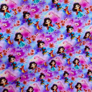 Warrior Princess 001 Canvas Fabric Sheet