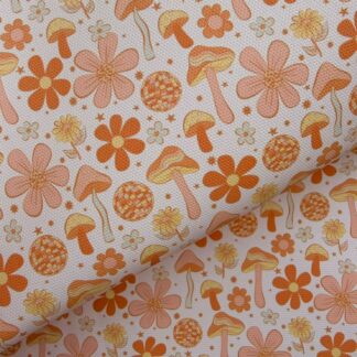 Disco Flowers 003 Canvas Fabric Sheet