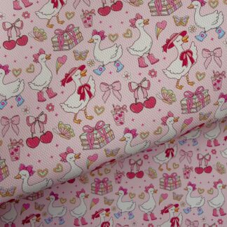 Bowtiful Ducks 001 Canvas Fabric Sheet