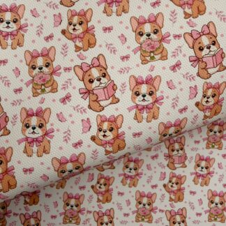 Pups 003 Canvas Fabric Sheet