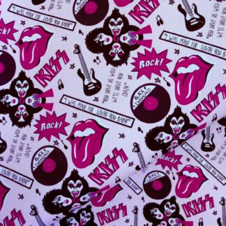 Rock N Roll 003 Canvas Fabric Sheet