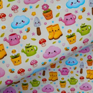 Garden Cuties 001 Canvas Fabric Sheet