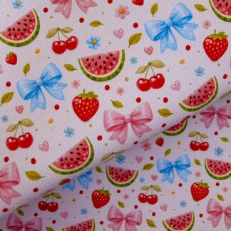 Berries & Bows 001 Canvas Fabric Sheet