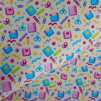 School 009 Canvas Fabric Sheet