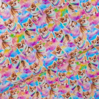 Corgi 001 Canvas Fabric Sheet