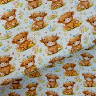 Highland Cows 003 Canvas Fabric Sheet
