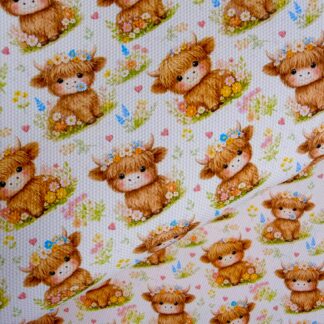 Highland Cows 003 Canvas Fabric Sheet
