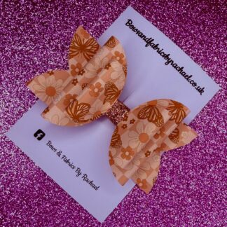 Butterflies & Flowers 001 Hair Bow