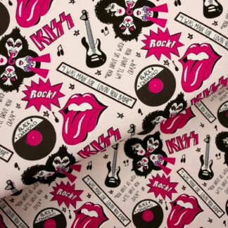 Rock N Roll 003 Canvas Fabric Sheet
